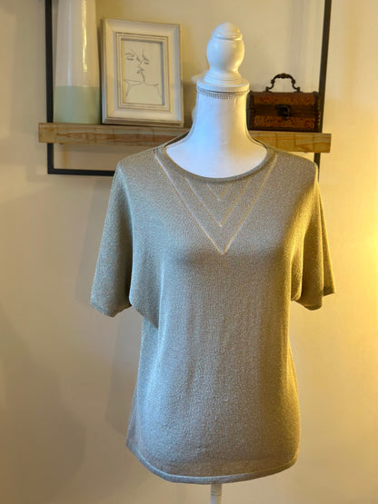Top doré à maille fine T.36