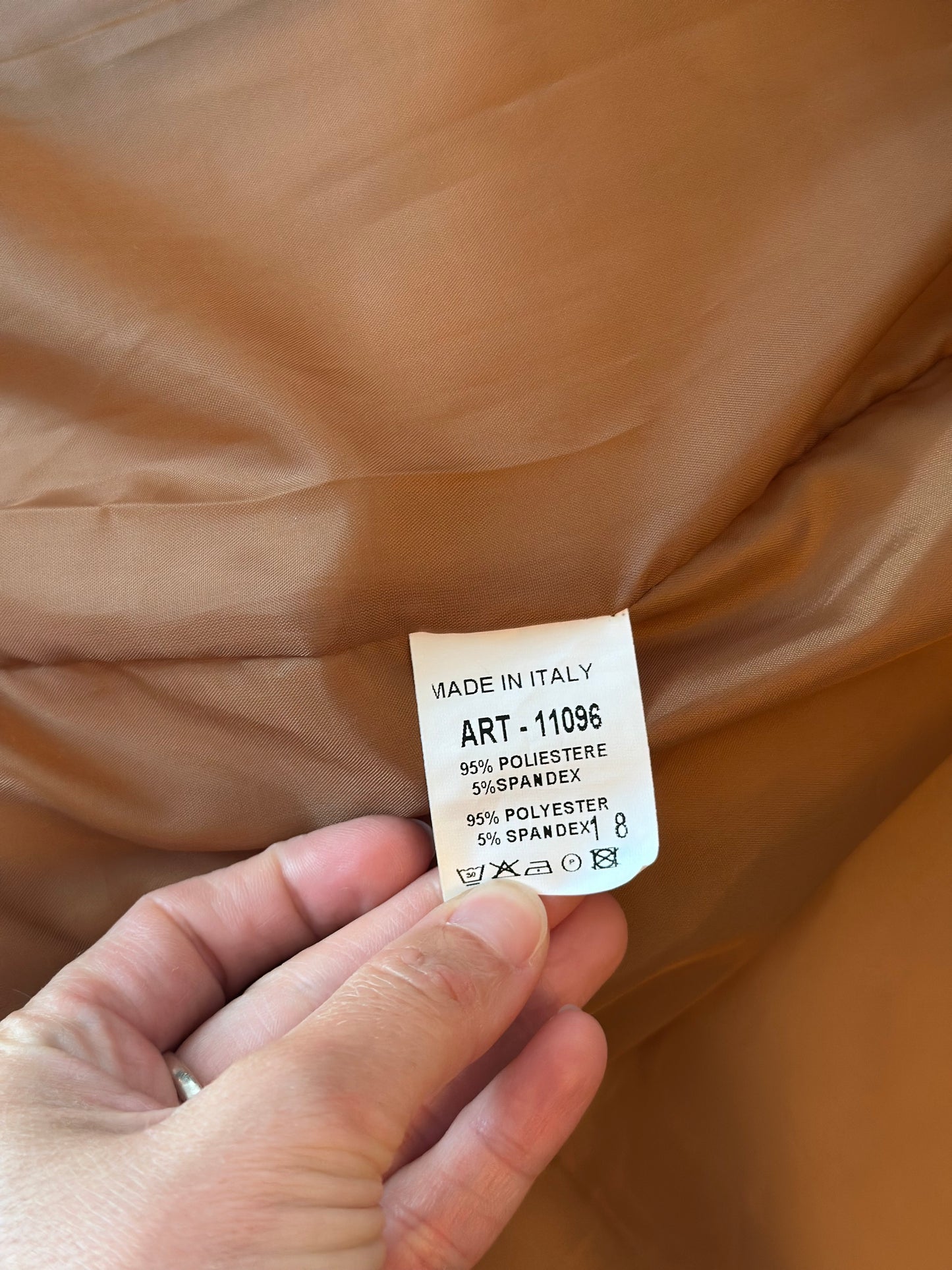 Veste en velours matelassée marron clair T.36/38