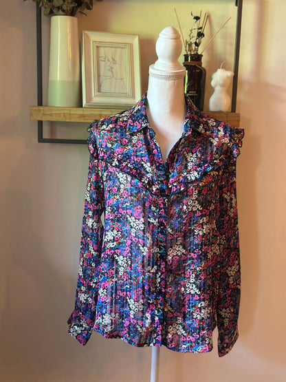 Blouse fluide fleurie multicolore T.36