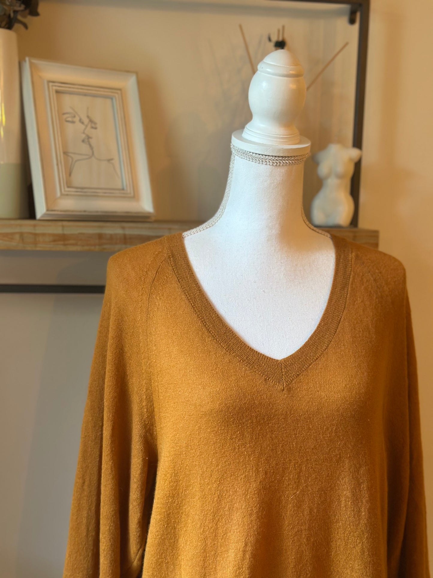 Pull col V laine alpaga mérinos T.36/38