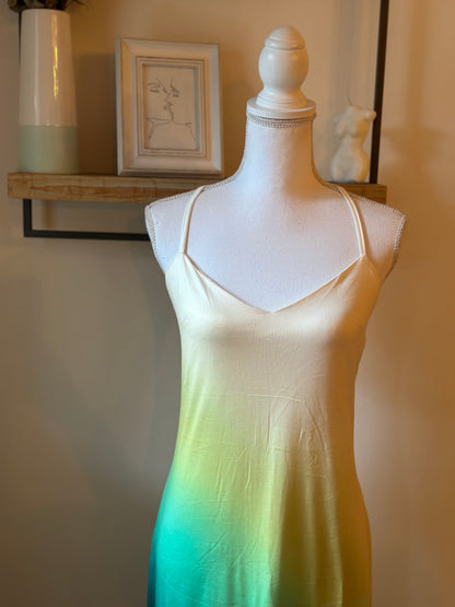 Robe longue dégradé multicolore dos nu T.36