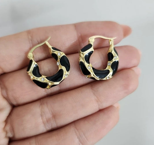 Boucles d’oreilles créoles élégantes en acier inoxydable