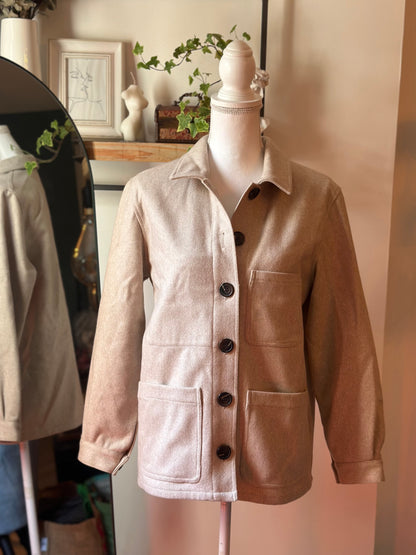 Veste en laine et cachemire beige T.38
