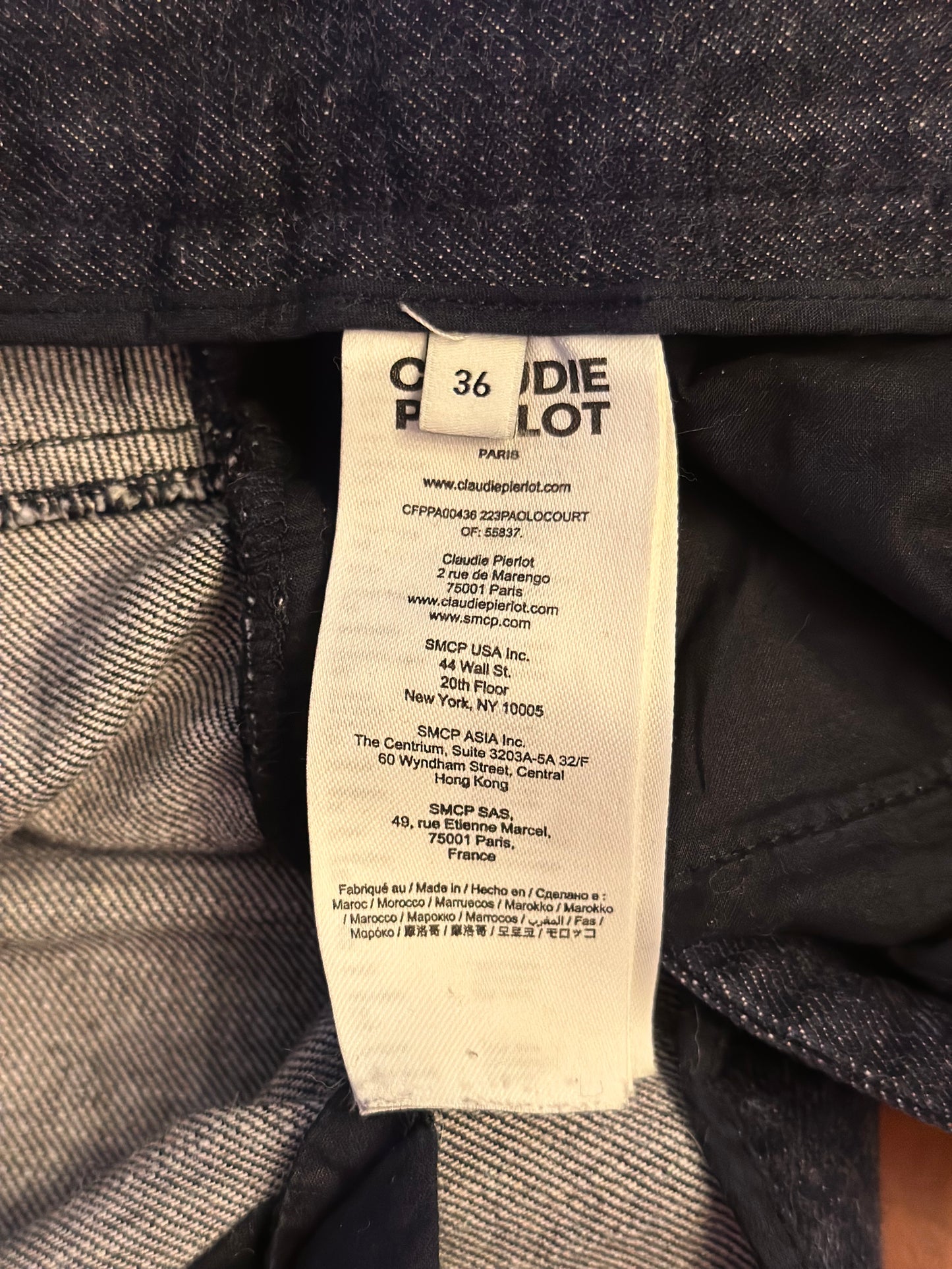 Jean flare denim brut Claudie Pierlot modèle Paolo Court T.36