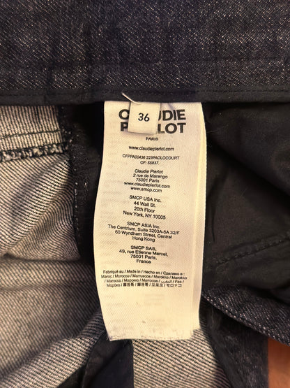 Jean flare denim brut Claudie Pierlot modèle Paolo Court T.36