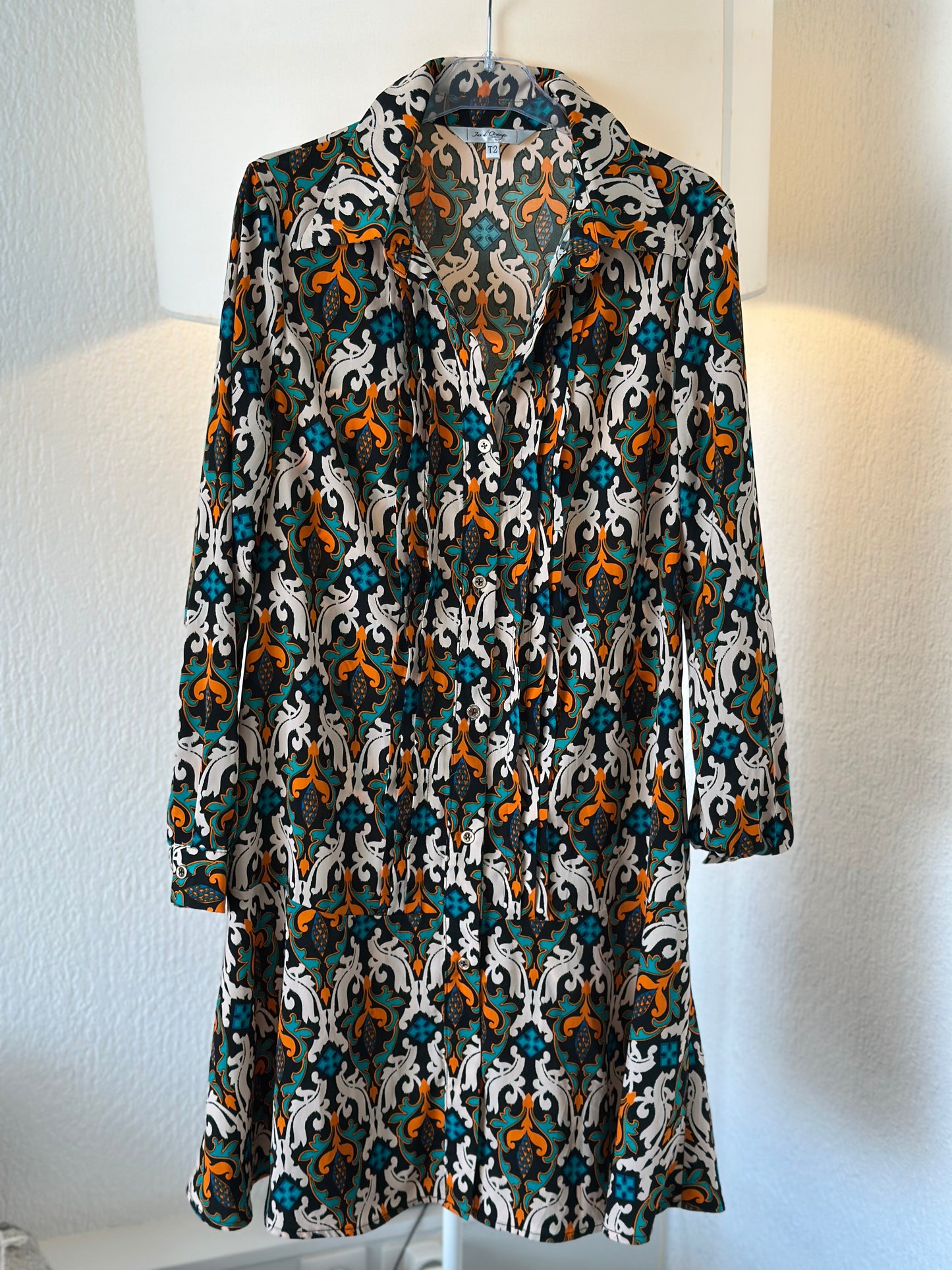 Robe imprimée a motifs colorées esprit bohème T.38