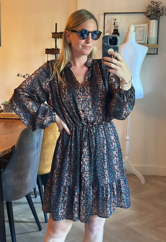 Robe imprimé fleuri noir Promod - taille 38/40