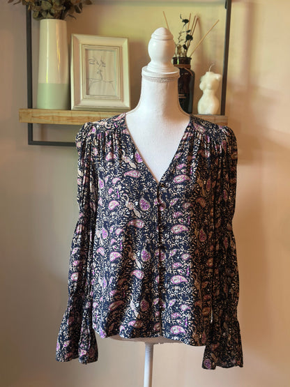Blouse imprimé cachemire T.38
