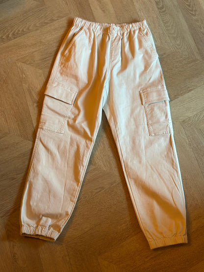 Pantalon cargo uni crème T.34