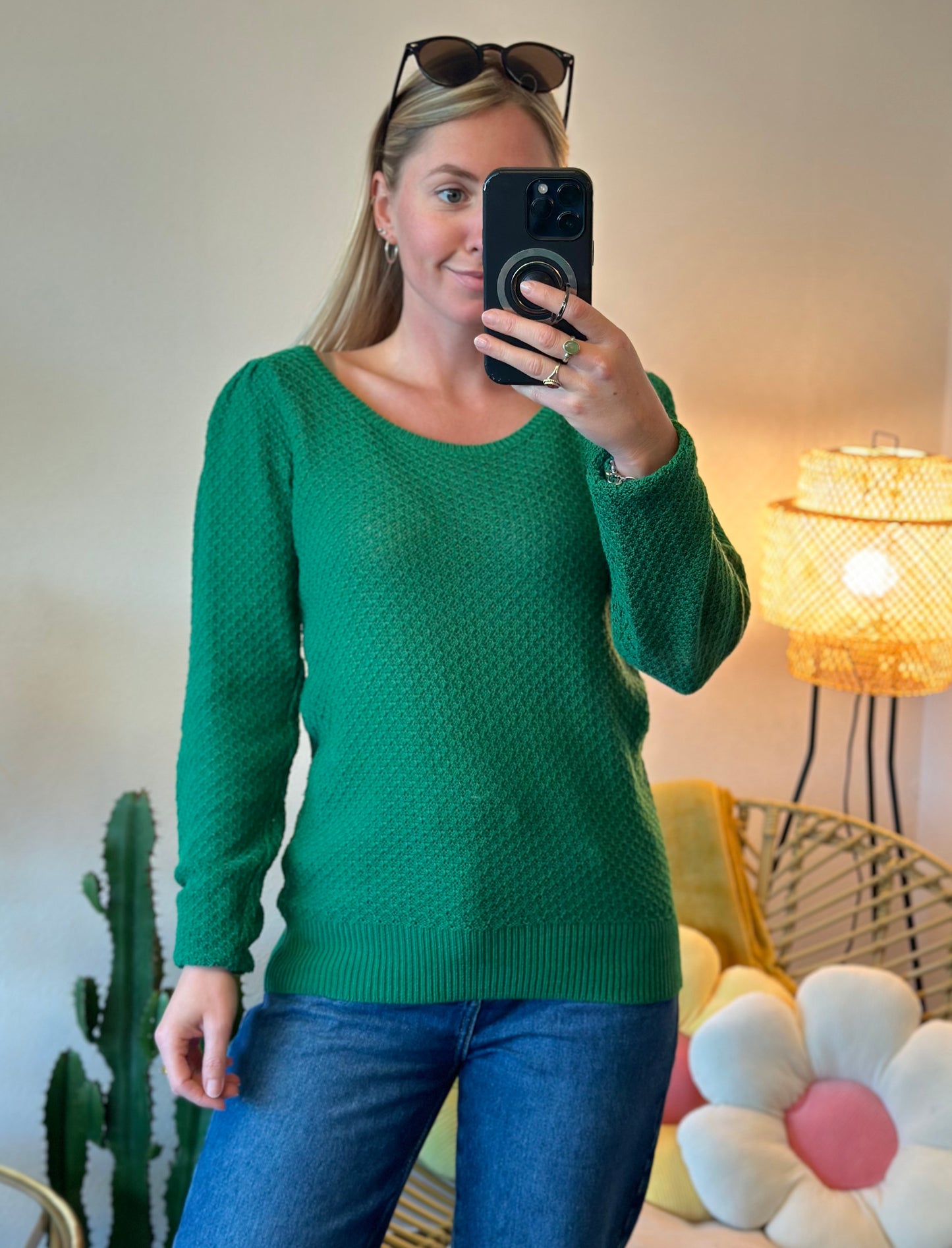 Pull vert en maille T.36