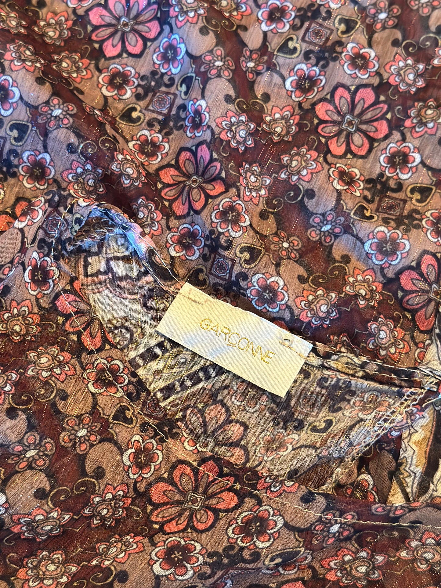 Blouse bohème imprimé patchwork Made in Italy T.U (38 au 42)