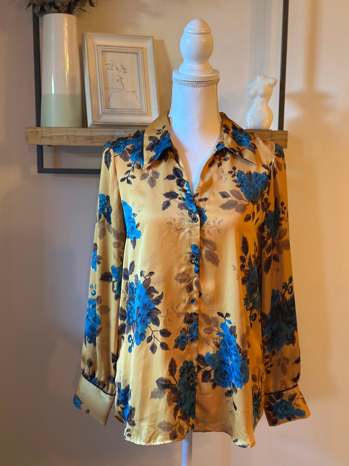 Chemise fluide imprimé floral neuf T.34
