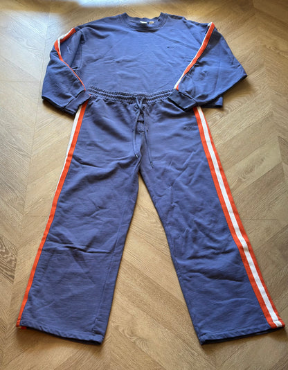 Ensemble jogging bleu sweat oversize pantalon T.38