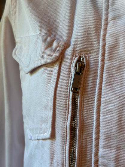 Veste saharienne en jean rose poudré IKKS T.36