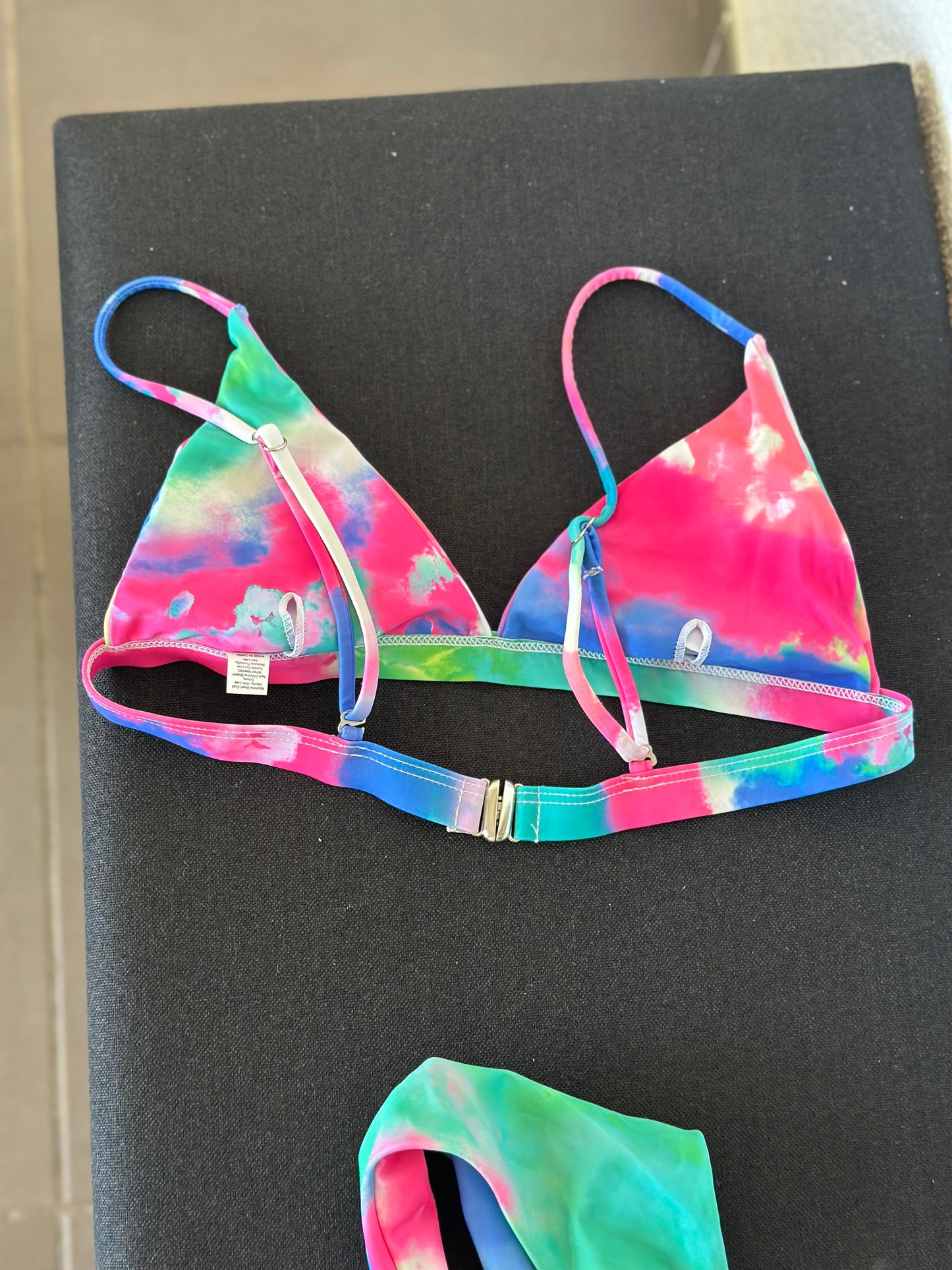 Maillot de bain 2 pièces motif galaxie multicolore T.36