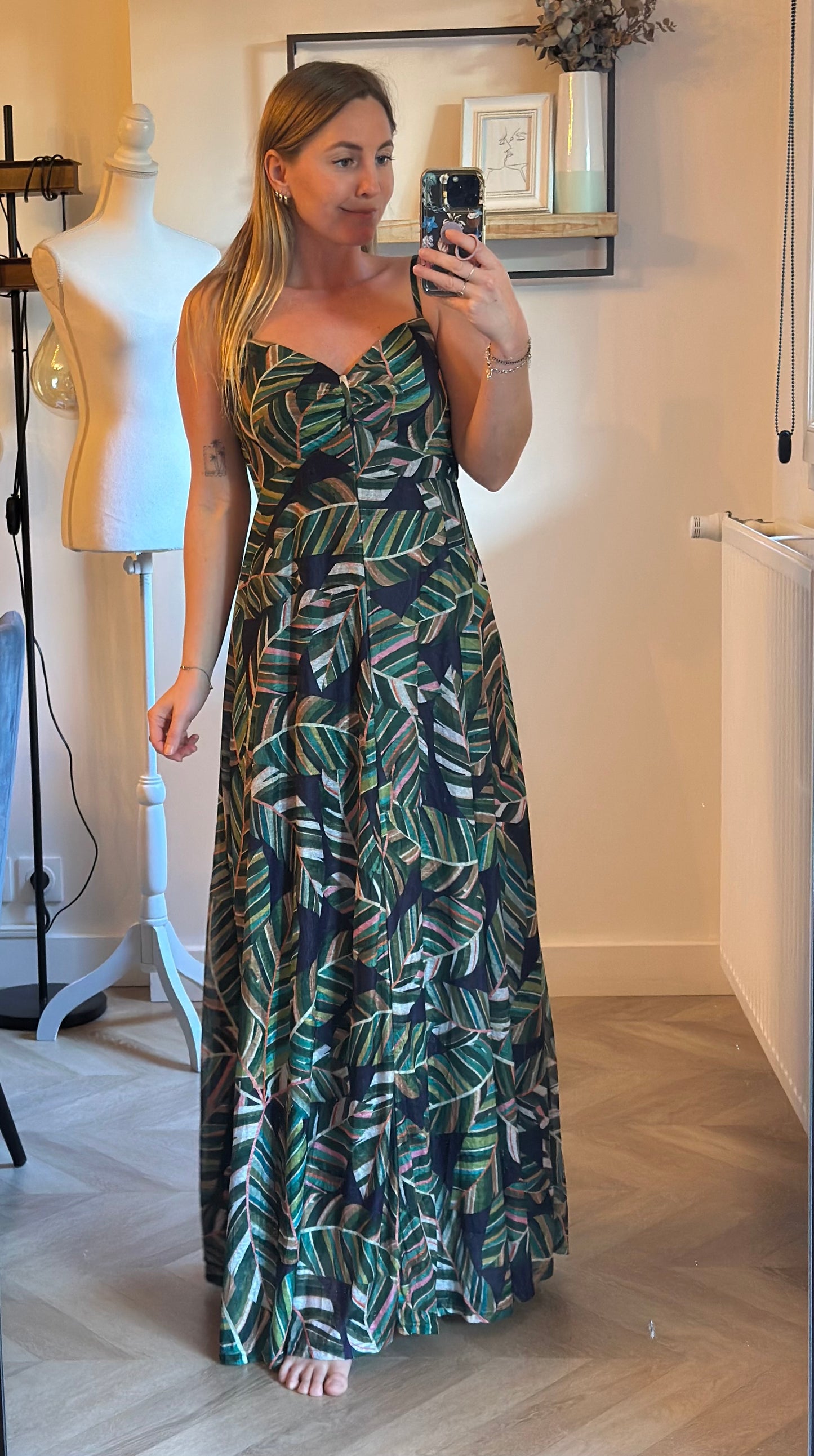 Robe longue Green Aloha T.38