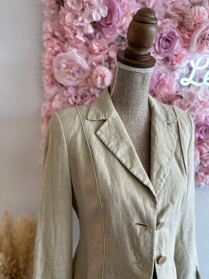 Blazer beige/crème en lin T.38