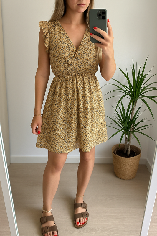 Robe d’été fleurie lurex T.36/38