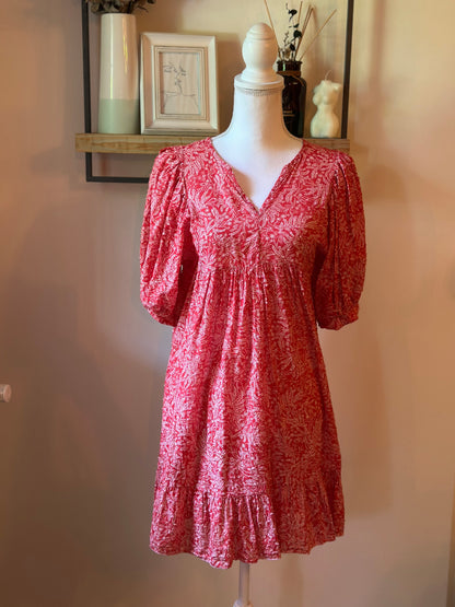 Robe bohème imprimée en coton T.36/38