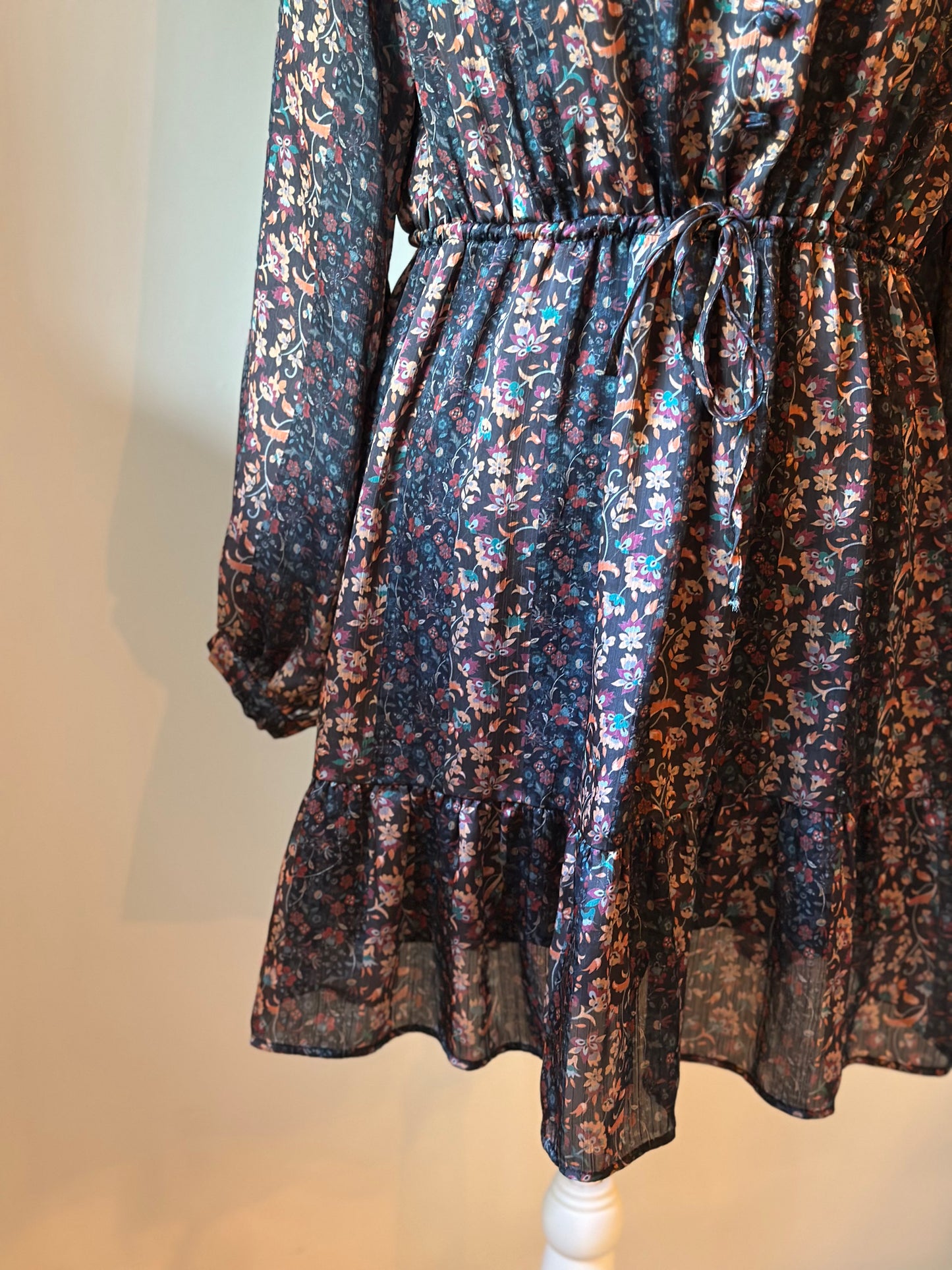 Robe imprimé fleuri noir Promod - taille 38/40
