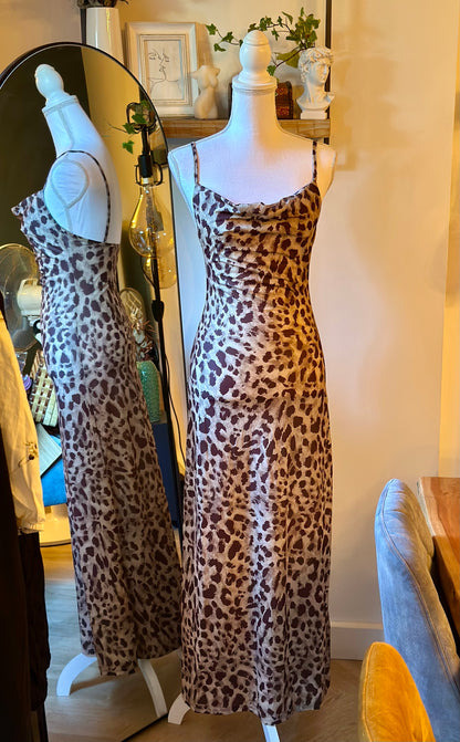 🐆 Robe longue léopard – neuve, T.36