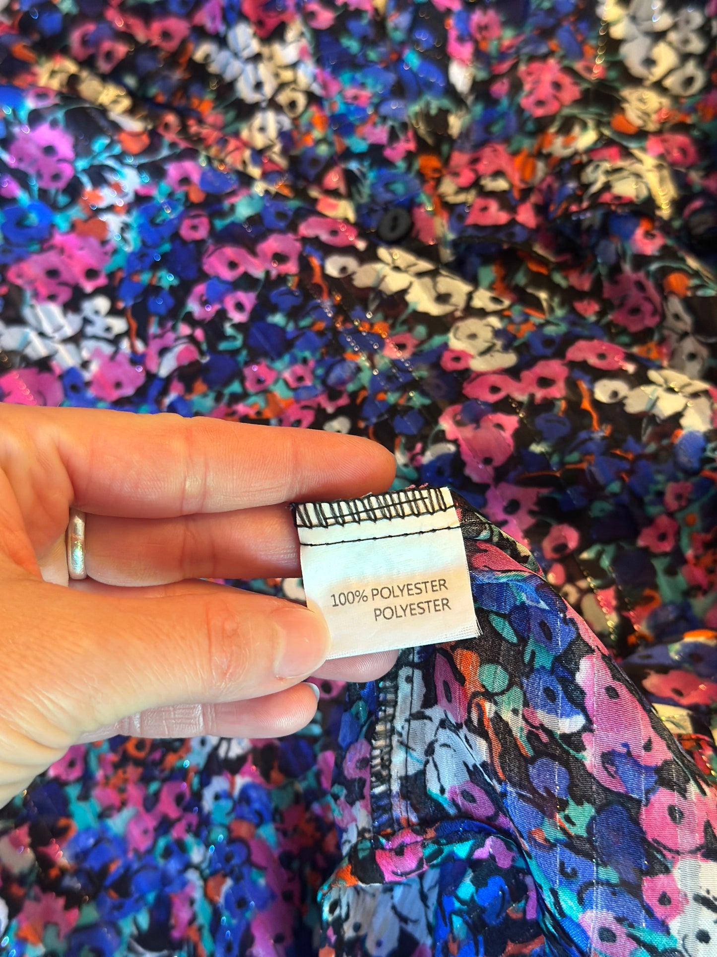 Blouse fluide fleurie multicolore T.36