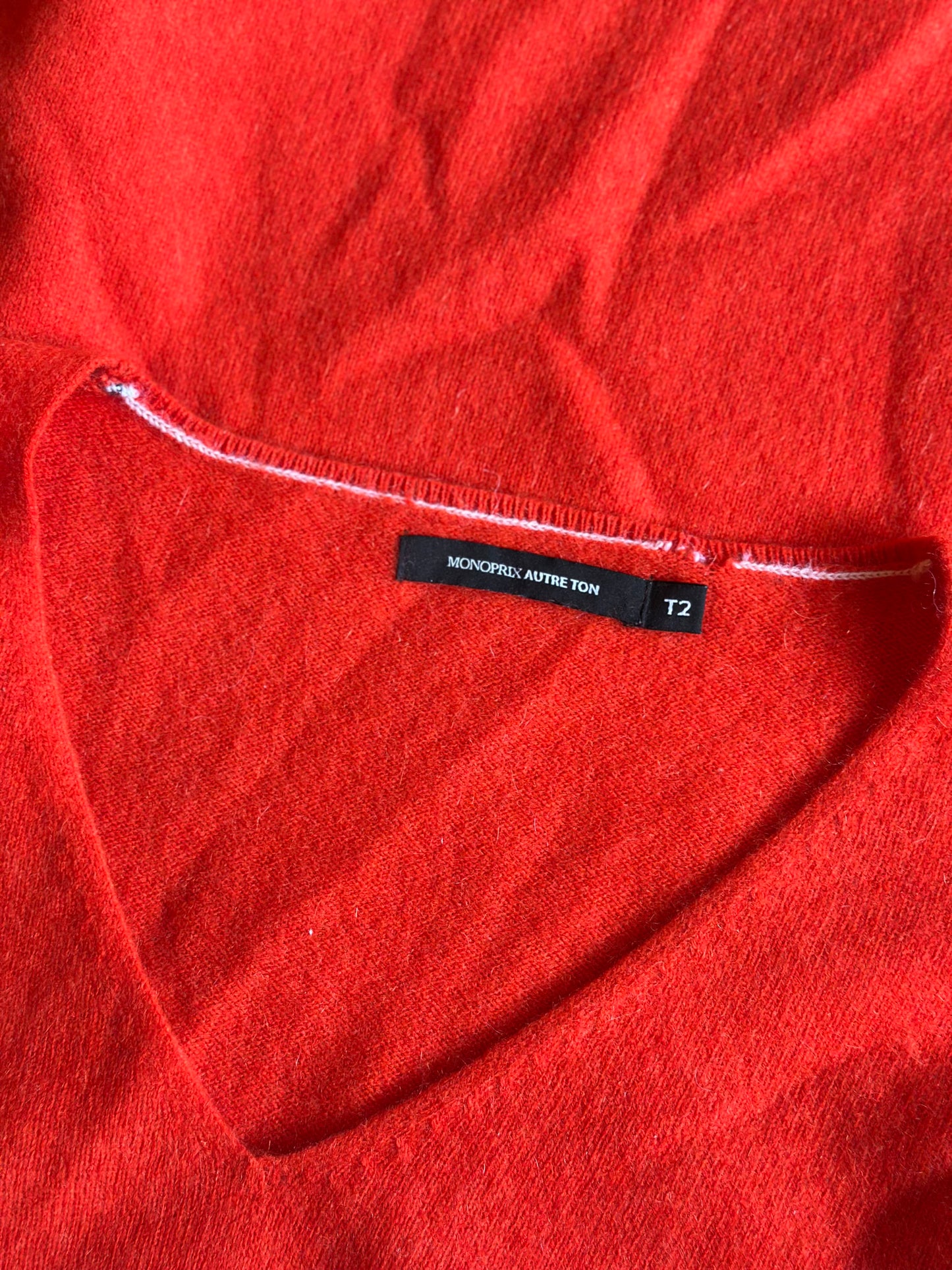 Pull col V 100 % cachemire T.38