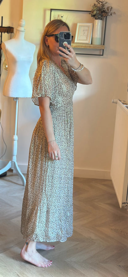 Robe longue plissée fleurie lurex Vanessa Bruno - taille 34