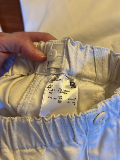 Pantalon cargo uni crème T.34