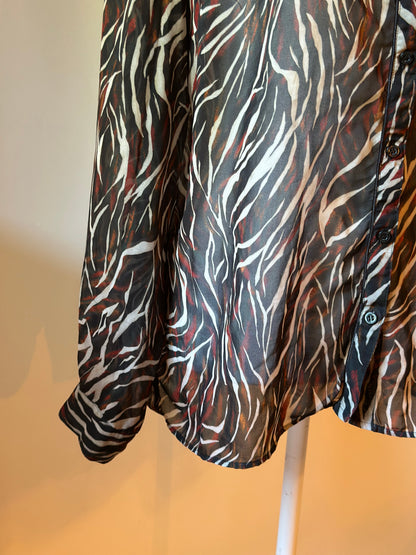 Chemise fluide imprimé zébré IKKS taille 42 comme neuve