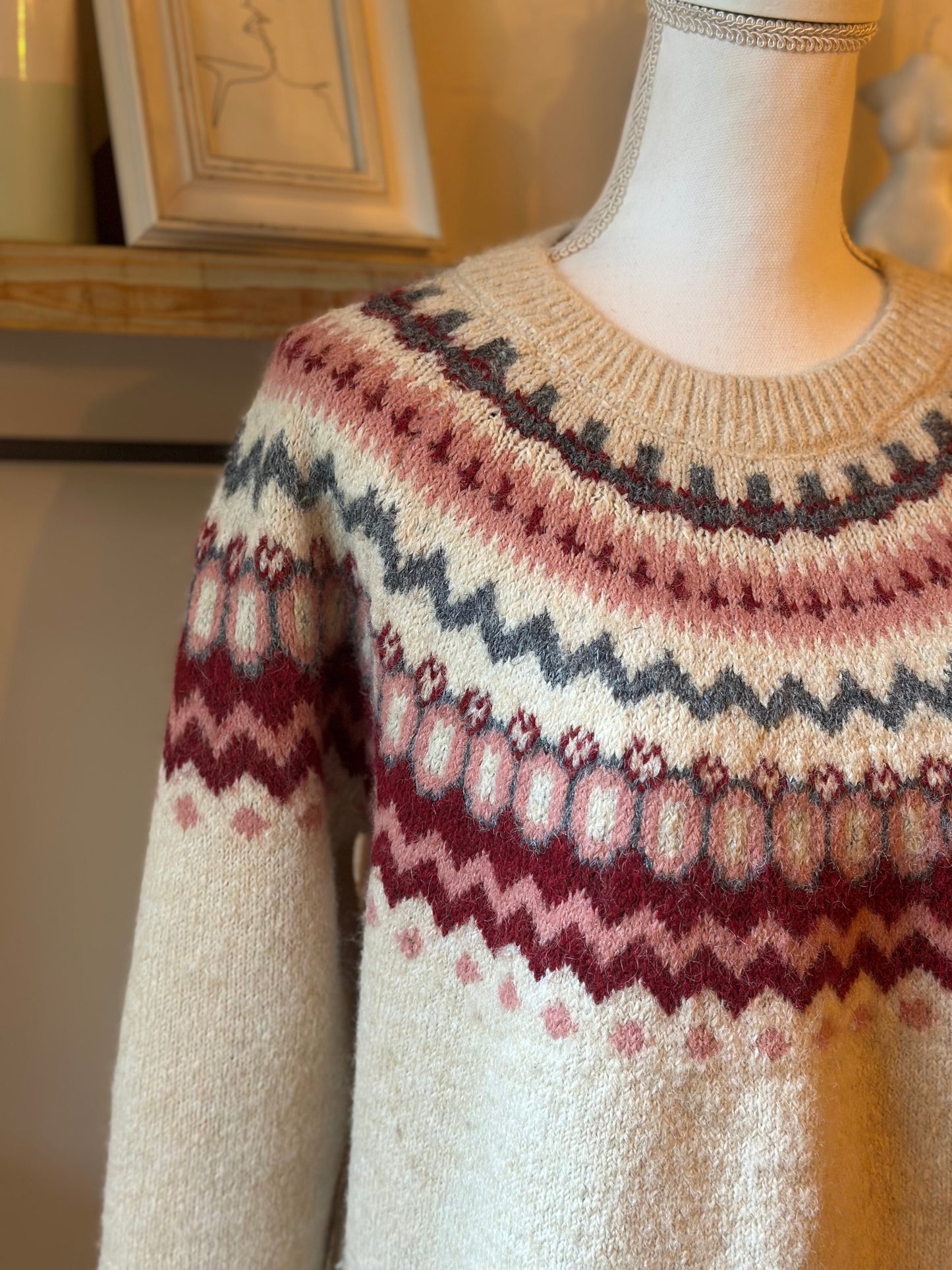 Pull motif jacquard laine Hami T.40