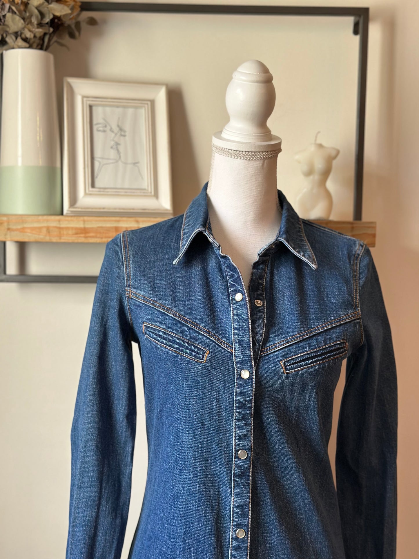 Robe en jean en denim coton T.34