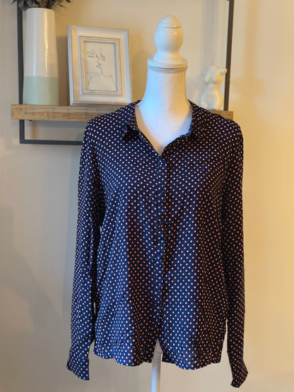 Chemise fluide imprimé pois viscose T.44