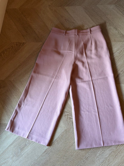 Pantalon large rose poudré T.34