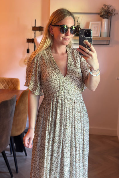 Robe longue plissée fleurie lurex Vanessa Bruno - taille 34