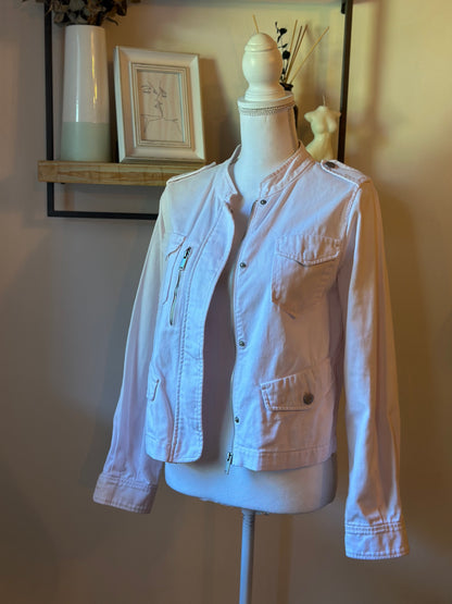 Veste saharienne en jean rose poudré IKKS T.36