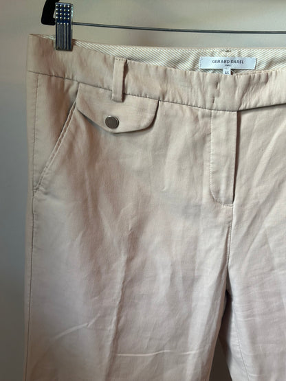 Pantalon beige droit coton T.44