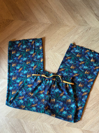 Pantalon fluide large jungle léopard T.36