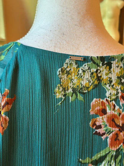 Robe longue fluide imprimé fleuri T.40
