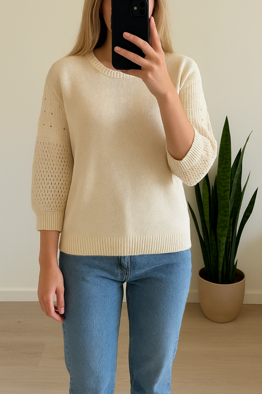 Pull en maille ajouré modèle Mathilda T.36