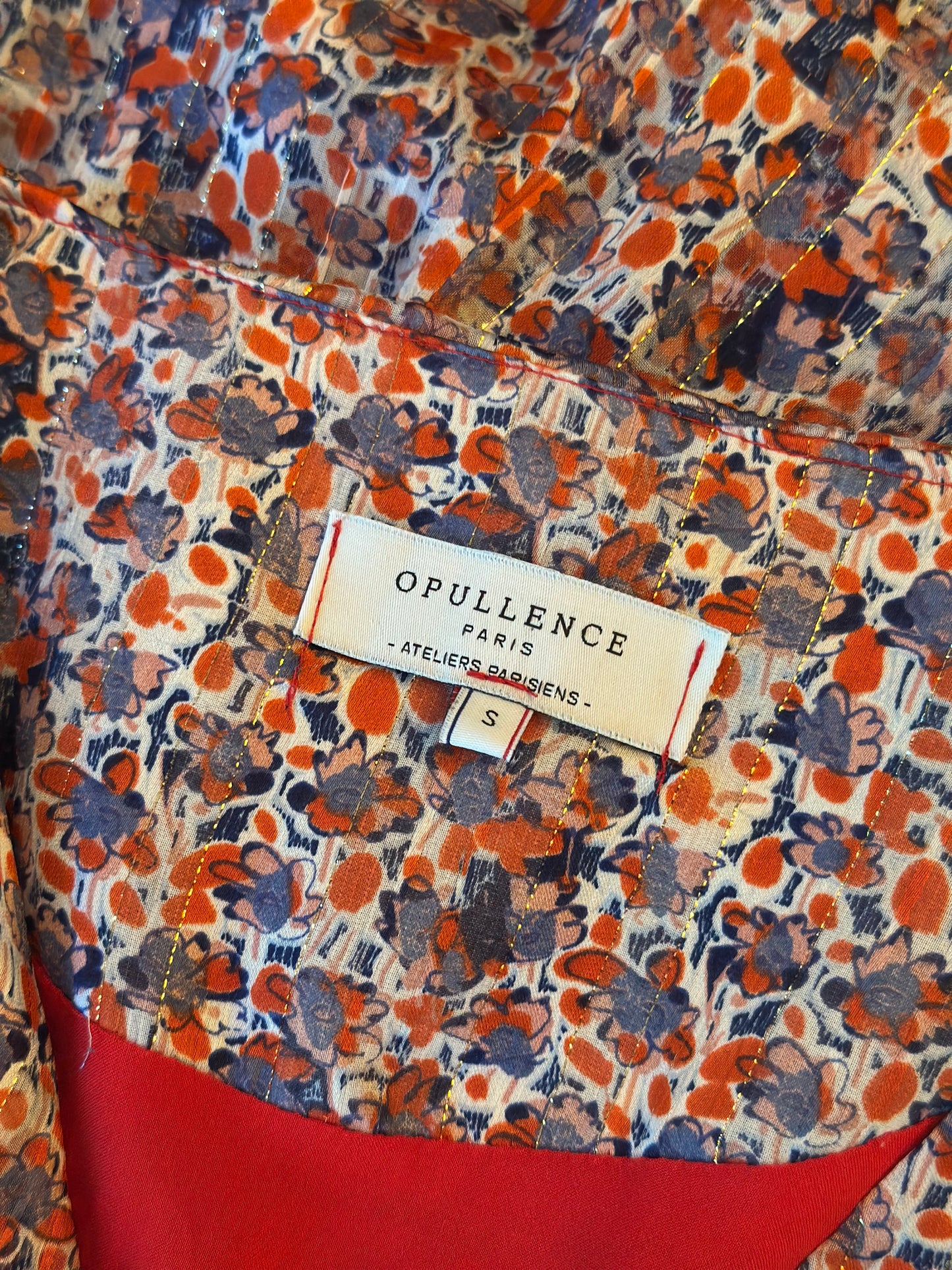 Robe longue fleurie multicolore T.36