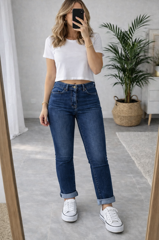 Jean skinny denim bleu T.34