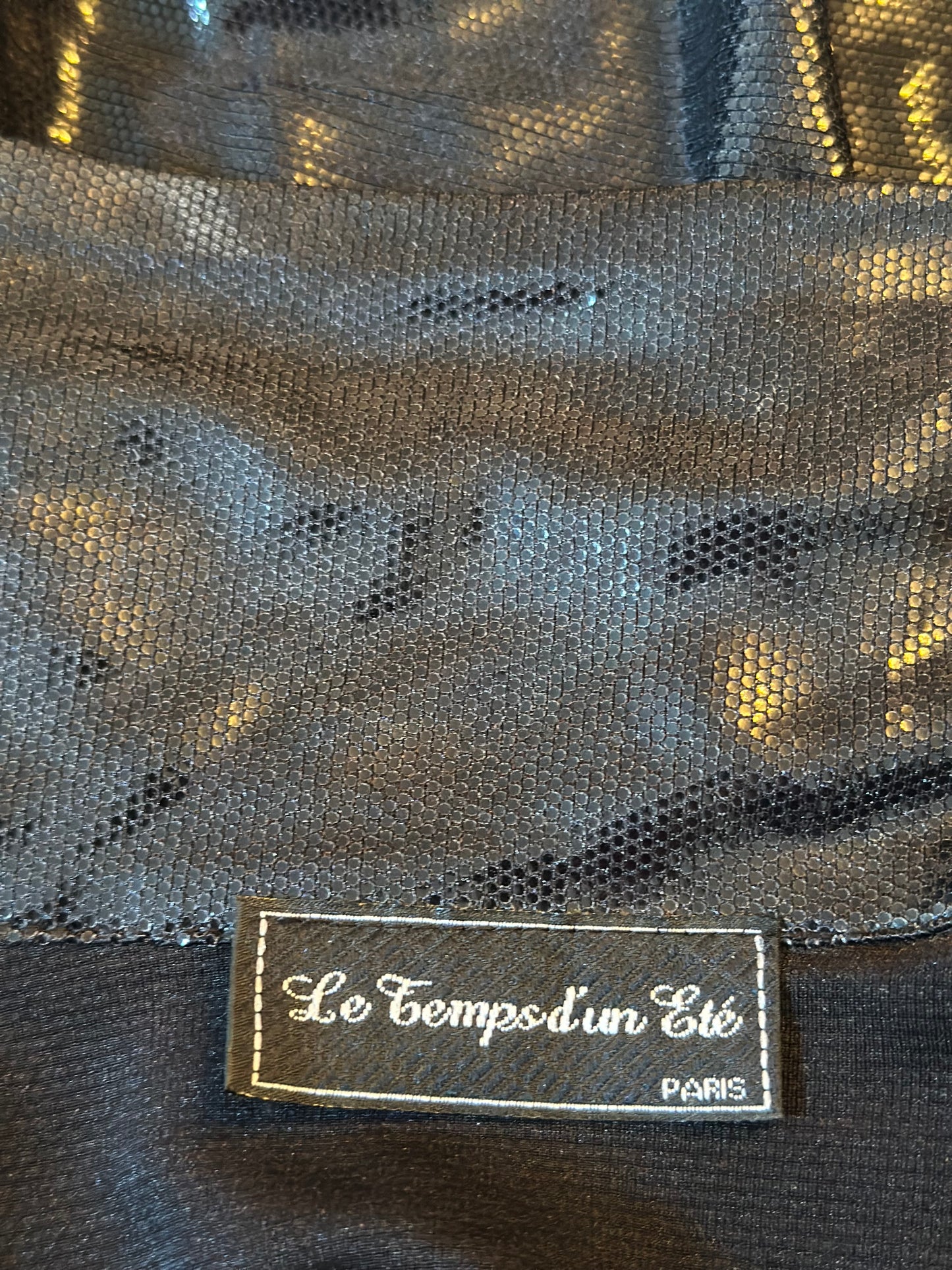 Chemise noir effet métallisé vintage T.U