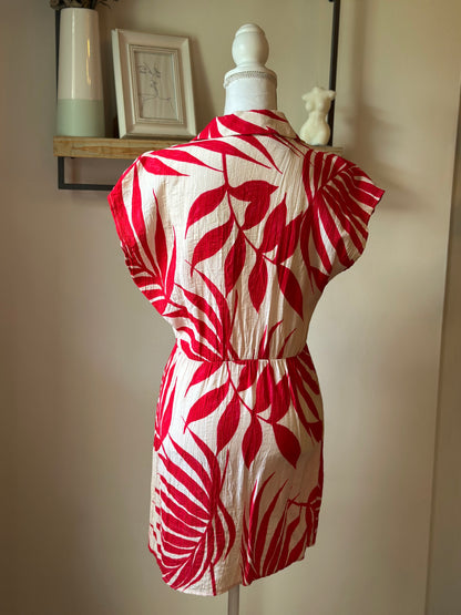 Robe midi fleurie rose T.36