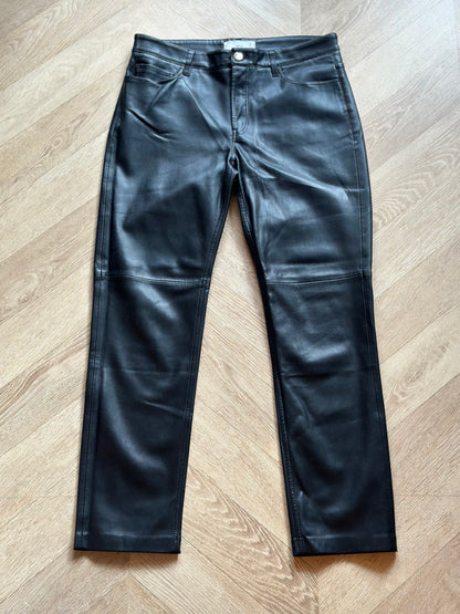 Pantalon droit similicuir noir T.36
