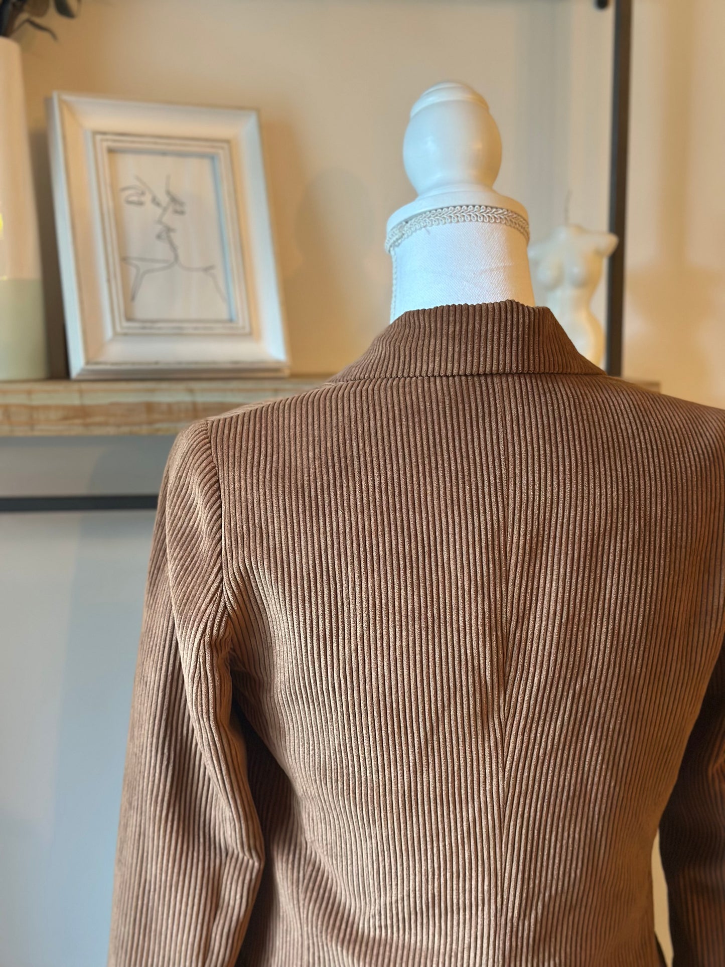 Blazer en velours côtelé camel T.34