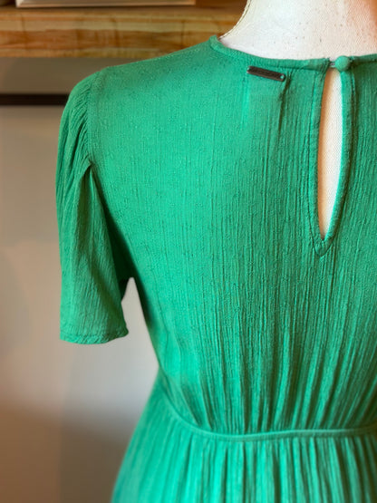 Robe midi Jet verte jacquard T.36