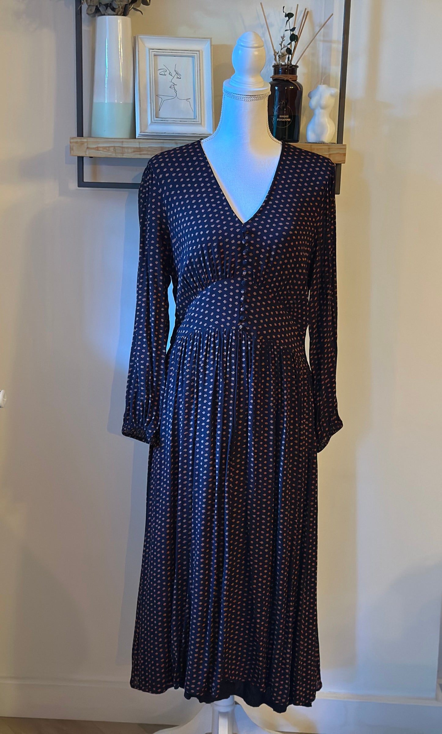 Robe longue imprimée T.44