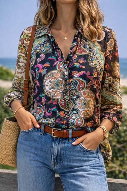 Chemise fluide imprimé Nafnaf T.34