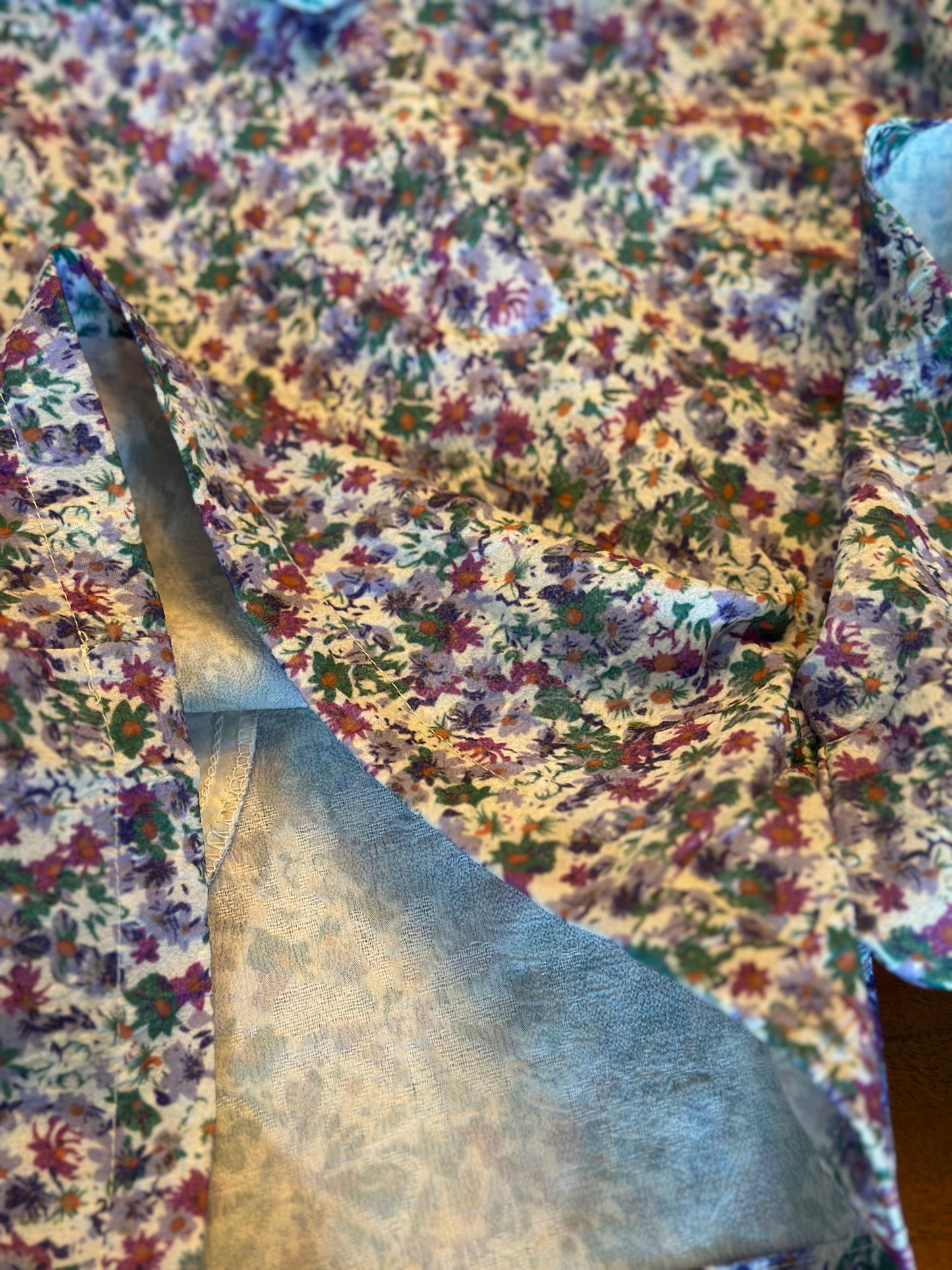 Short taille haute fleuri lilas T.36